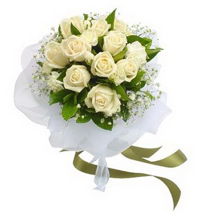  Bolu online çiçekçi , çiçek siparişi  11 adet benbeyaz güllerden buket