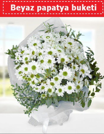 Beyaz Papatya Buketi  Bolu 14 şubat sevgililer günü çiçek 