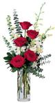  Bolu online çiçek gönderme sipariş  cam yada mika vazoda 5 adet kirmizi gül