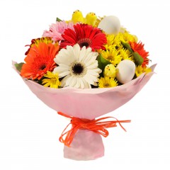Karışık mevsim buketi Mevsimsel çiçek  Bolu internetten çiçek siparişi 